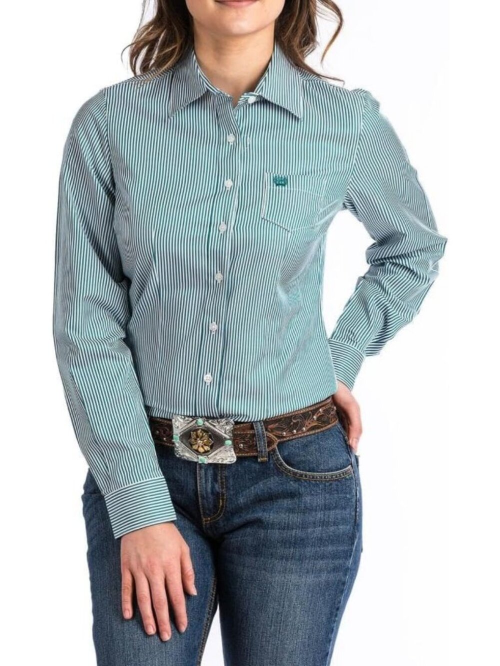 Cinch Women's Tencel Long Sleeve Button-Up Shirt - Soft, Lightweight, Stylish